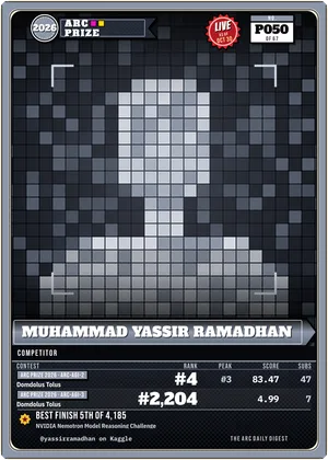 Muhammad Yassir Ramadhan, kaggle competitor card P050