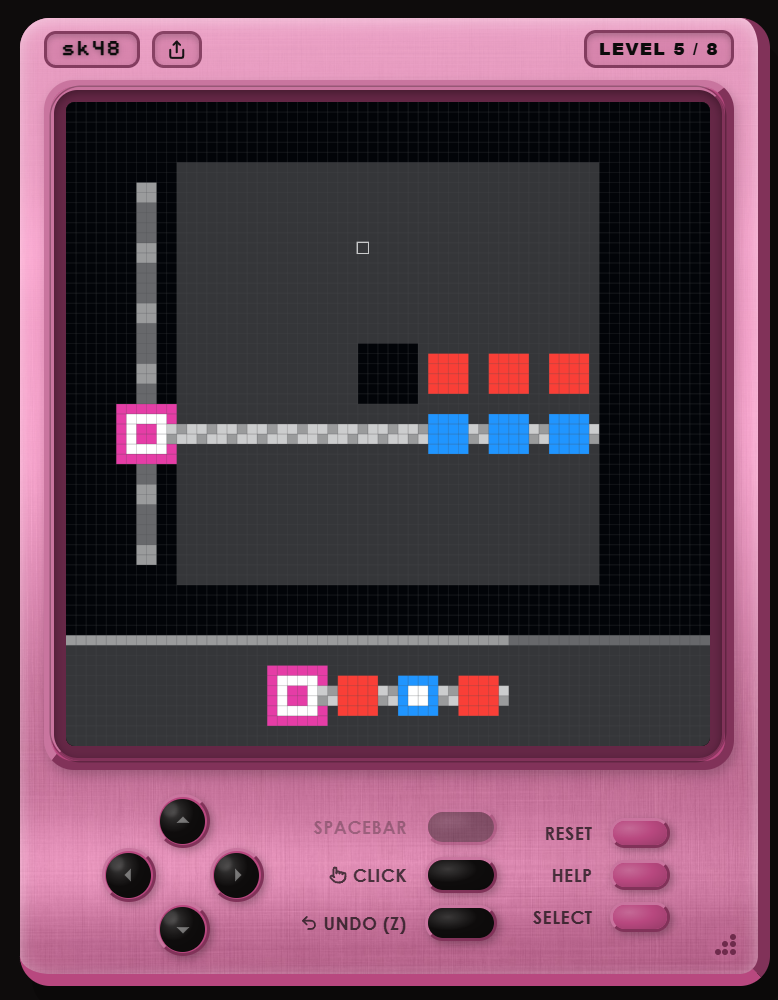 sk48, level 5: human play, the black box blocking the skewer