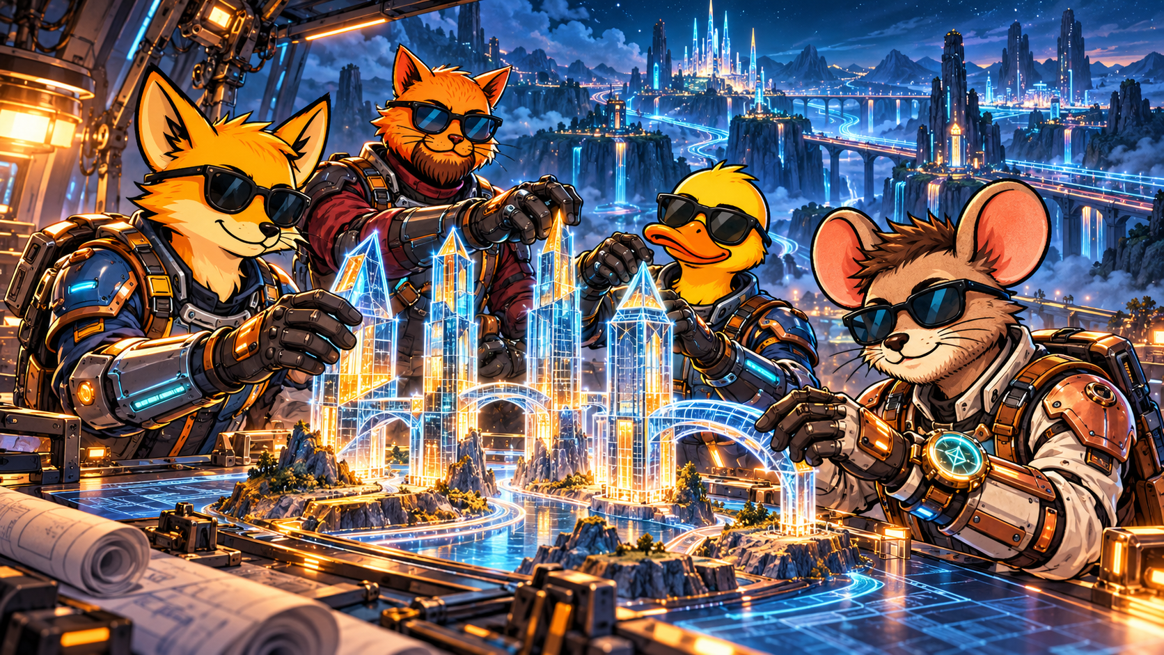 The ARChitects commissioned team illustration